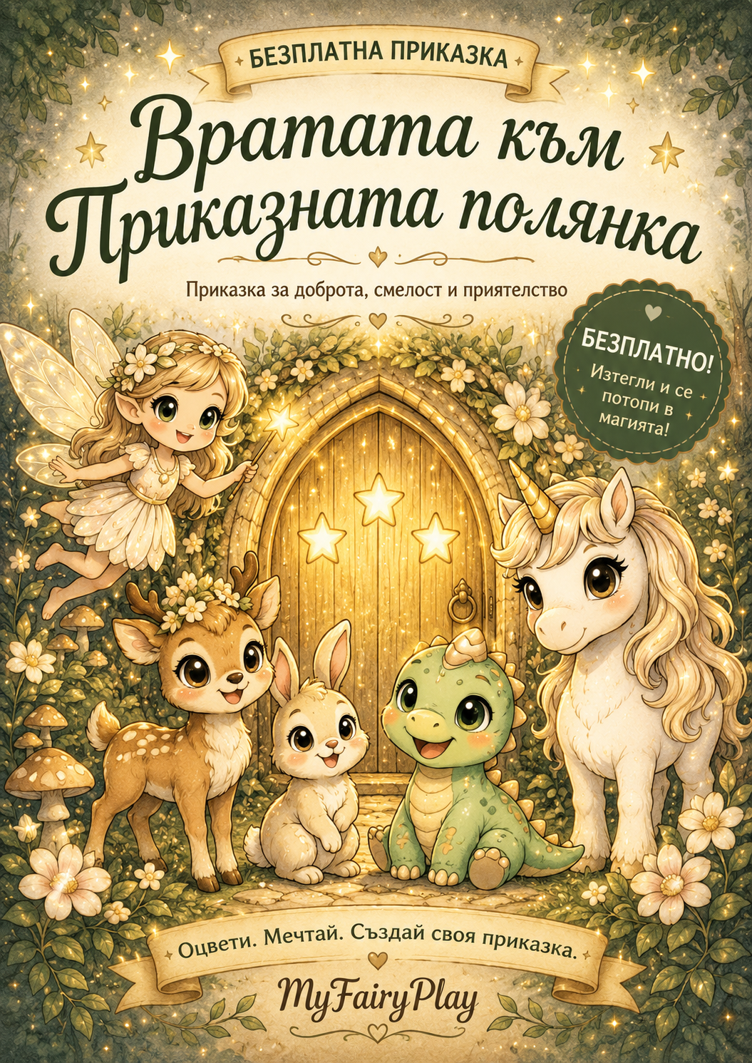 Вратата към Приказната полянка – Безплатна дигитална книжка за оцветяване